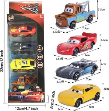 McQueen Toy Vehicle Set - 4PCS Friction Cars