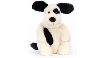Jellycat Peluche Bashful Black & Cream Puppy
