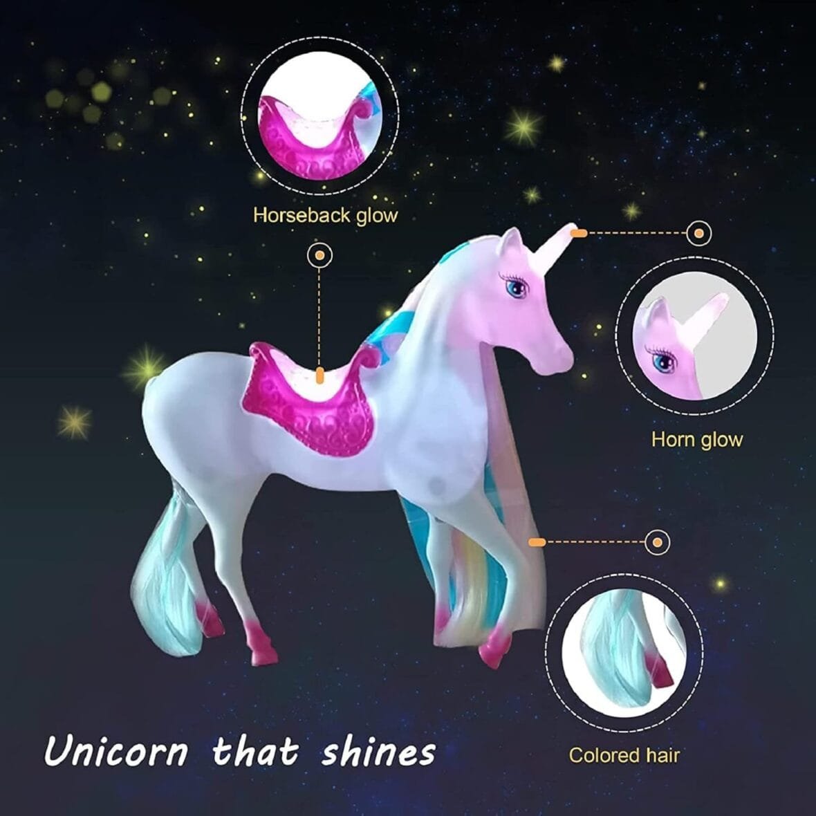 Magic Light Up Unicorn Princess Doll Set