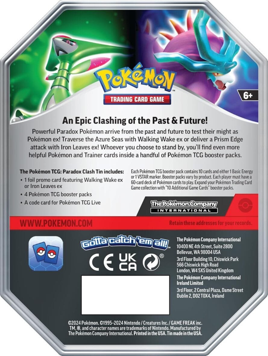Pokémon TCG: Paradox Clash Tin – Walking Wake