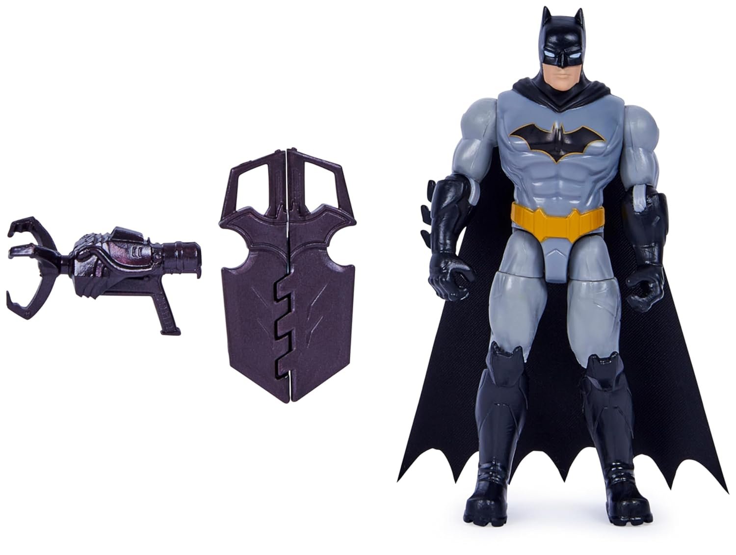 DC Comics Set 4 Action Figure Batman 10cm: Batman, Robin, Joker E King Shark, Giocattoli Per Bambini 3+