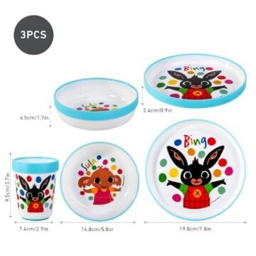 Bing 3pcs Reusable Kids Dinnerware Set