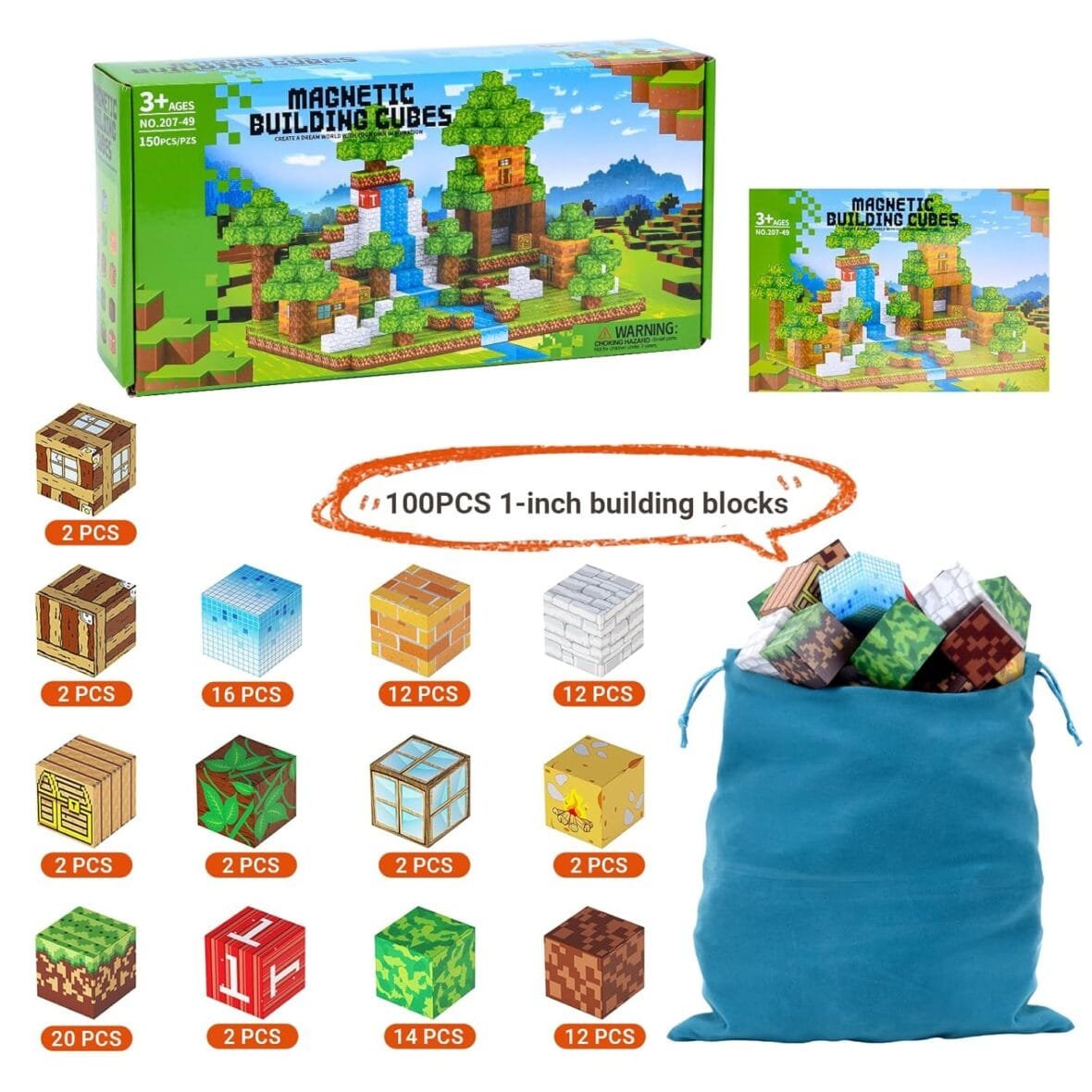 100PCS Magnetic Building Blocks for Kids