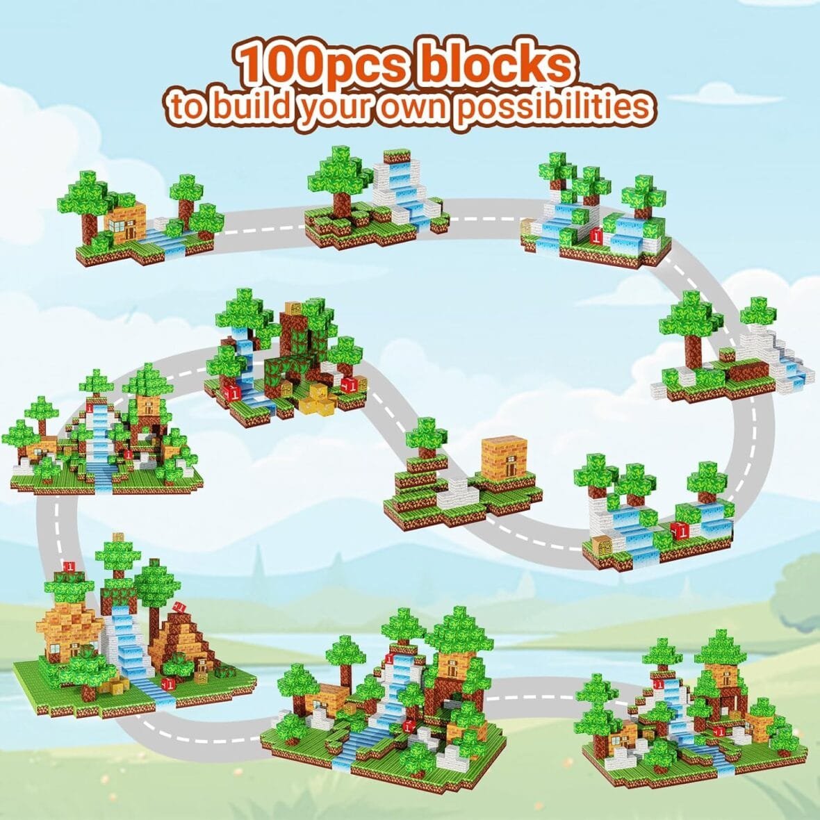 100PCS Magnetic Building Blocks for Kids