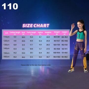 3-Piece De-mon Hunter Cosplay Costume for Kids