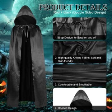Aomig Hooded Cape for Costume Cosplay