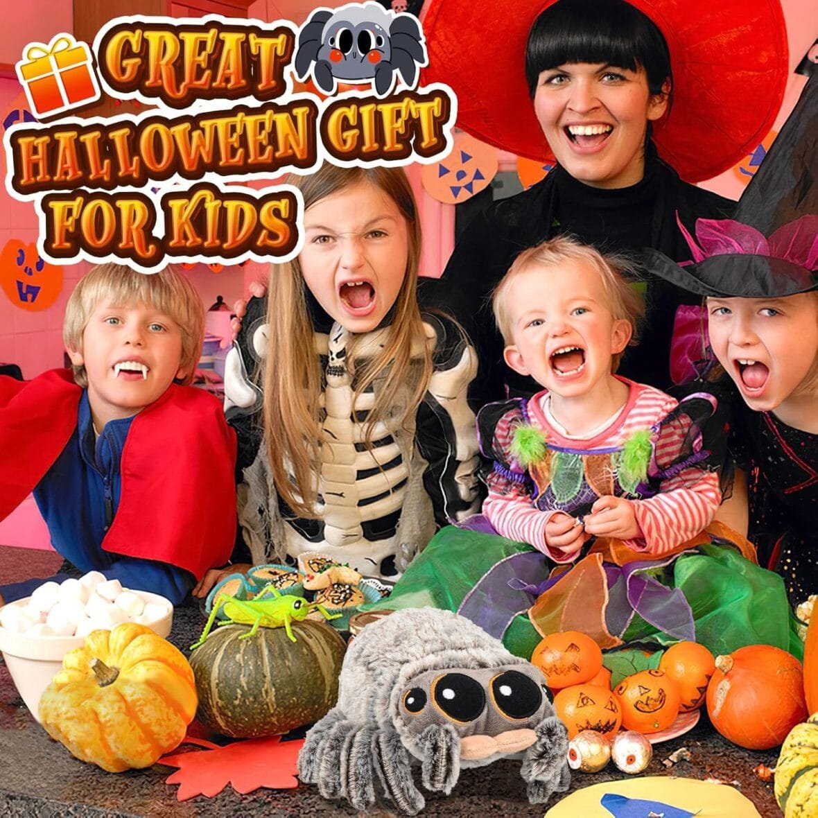 Coleeson Halloween Spider Plush Toy – 8.2 inches