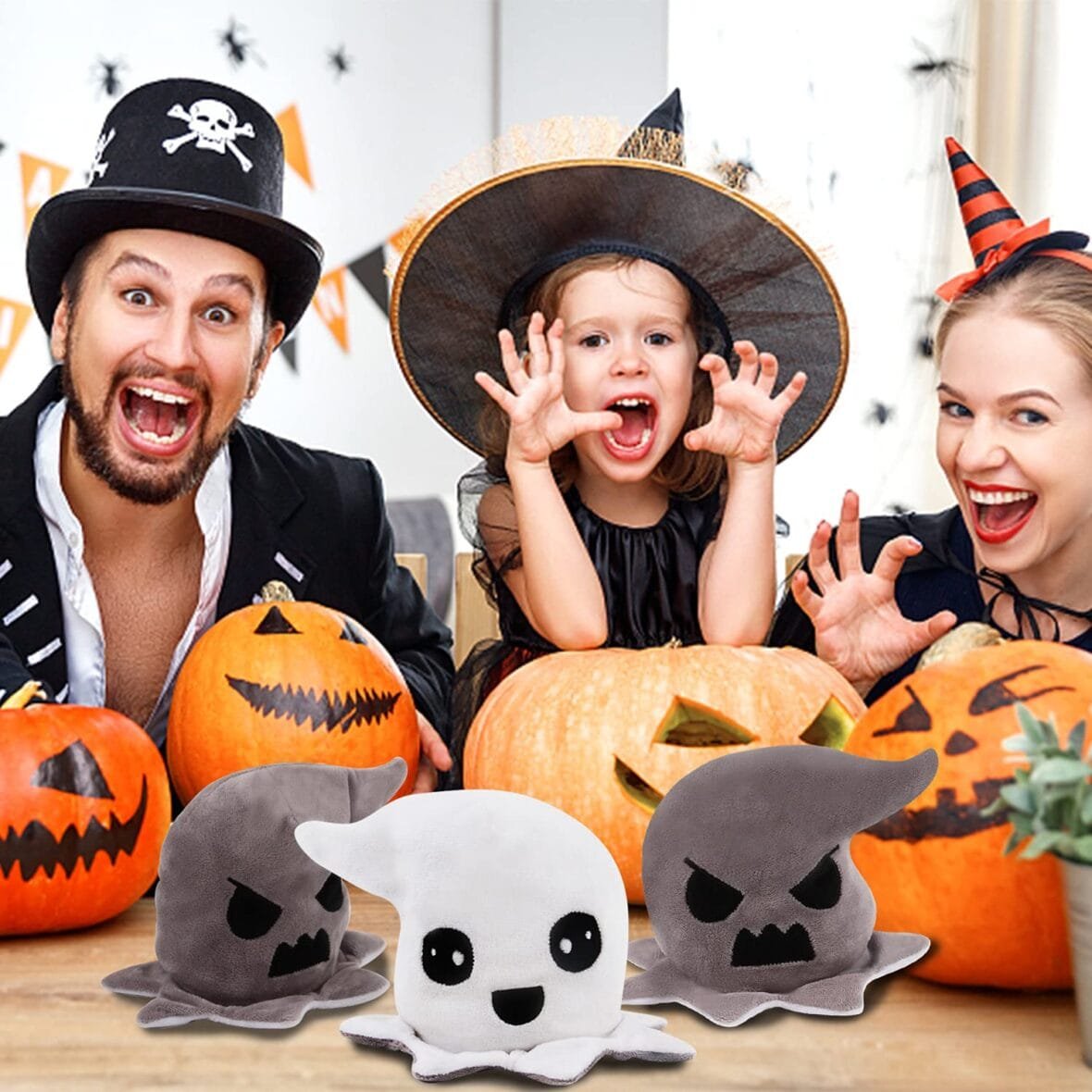 FINGOOO Reversible Ghost Plush Toy