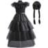 Girls Princess Black Dress Costume Outfit