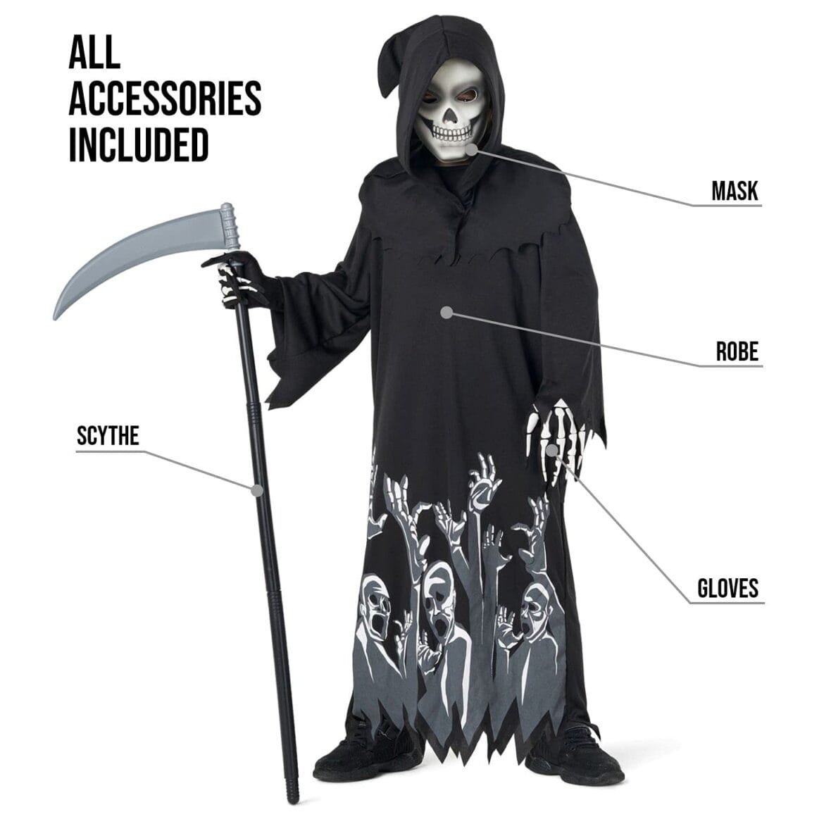Glow In The Dark Grim Reaper Costume