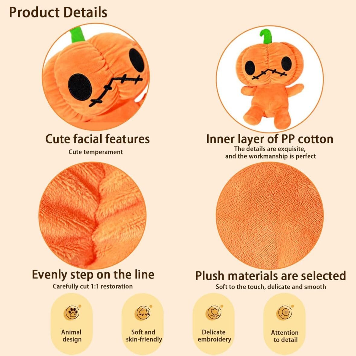 GWAWG Halloween Pumpkin Plush Toy