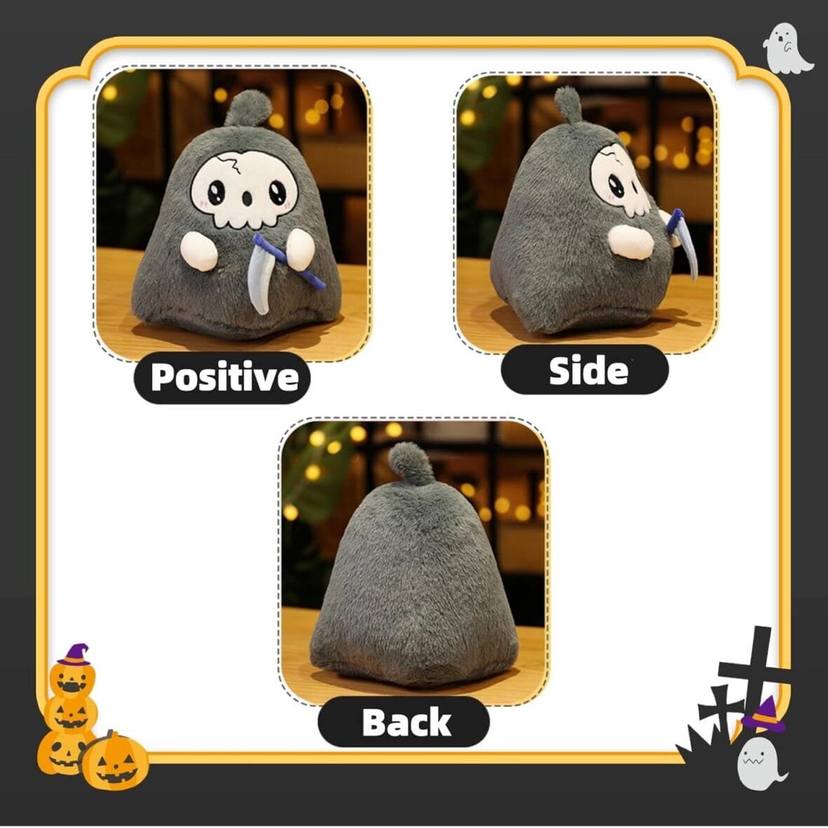 Irunfast 20cm Halloween Grim Reaper Plush Toy