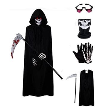 JDKJAG Grim Reaper Costume for Kids & Adults