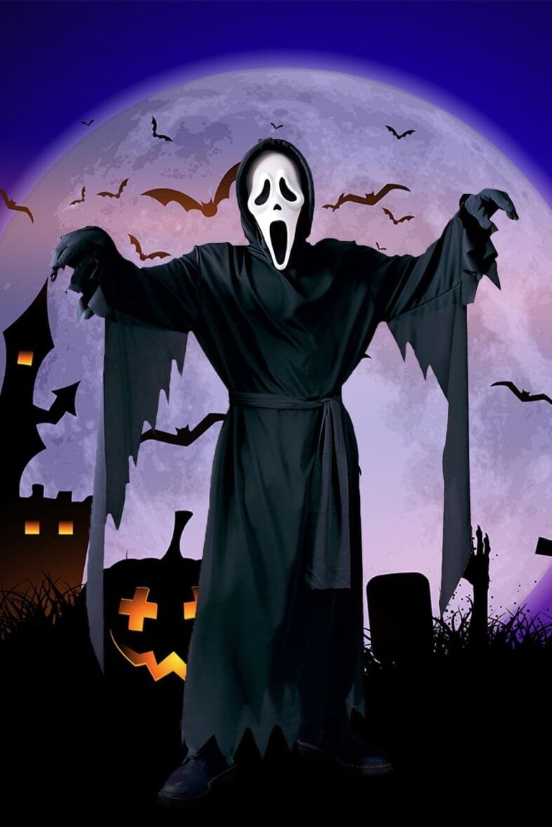 Kids Ghostface Costume with Knife