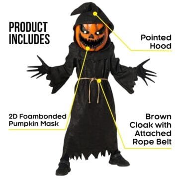 Kids Pumpkin Grim Reaper Costume