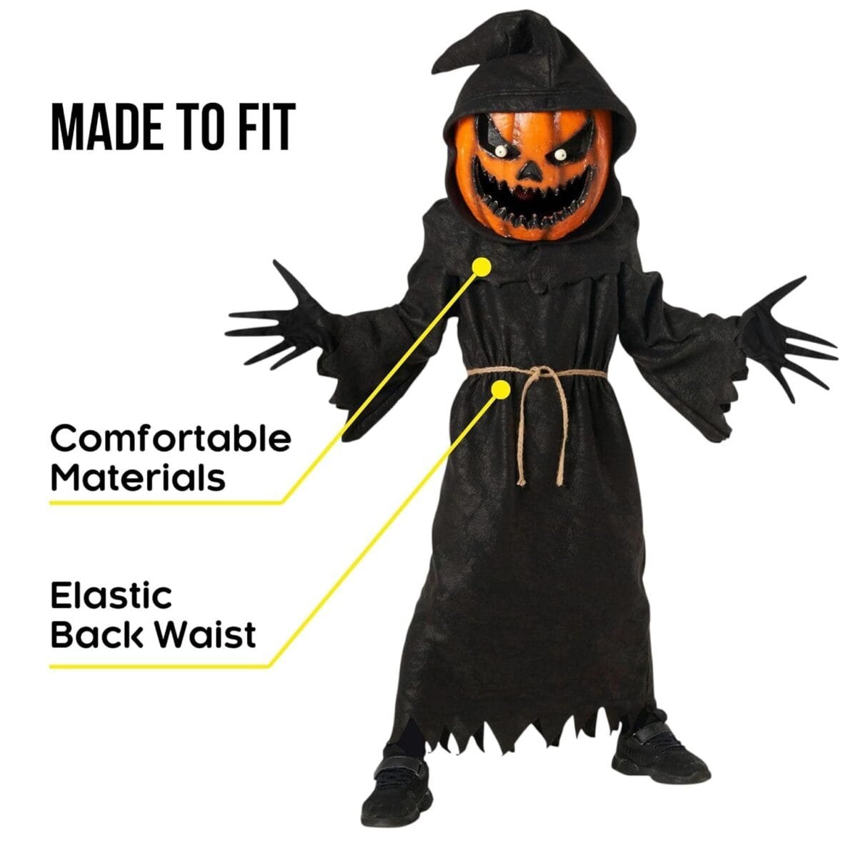 Kids Pumpkin Grim Reaper Costume