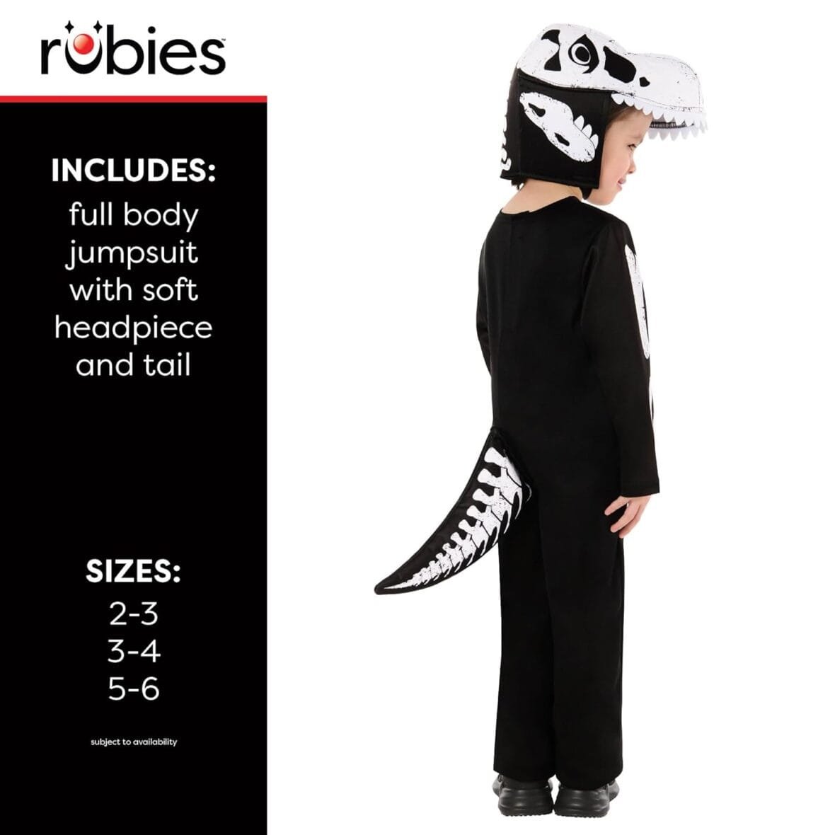 Kids Skeleton Dinosaur Costume by Rubie’s