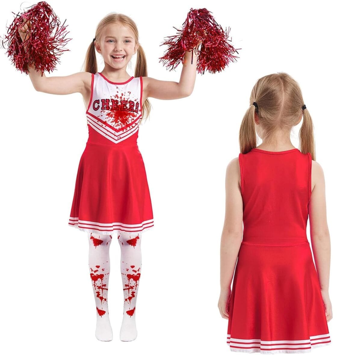 Kids Zombie Cheerleader Halloween Costume
