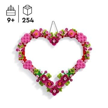 LEGO Heart Ornament Toy Kit for Kids