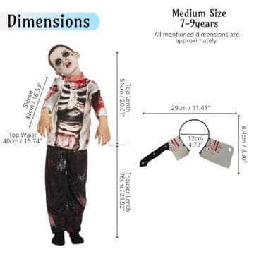 Lizzy Zombie Boy Costume with Headband