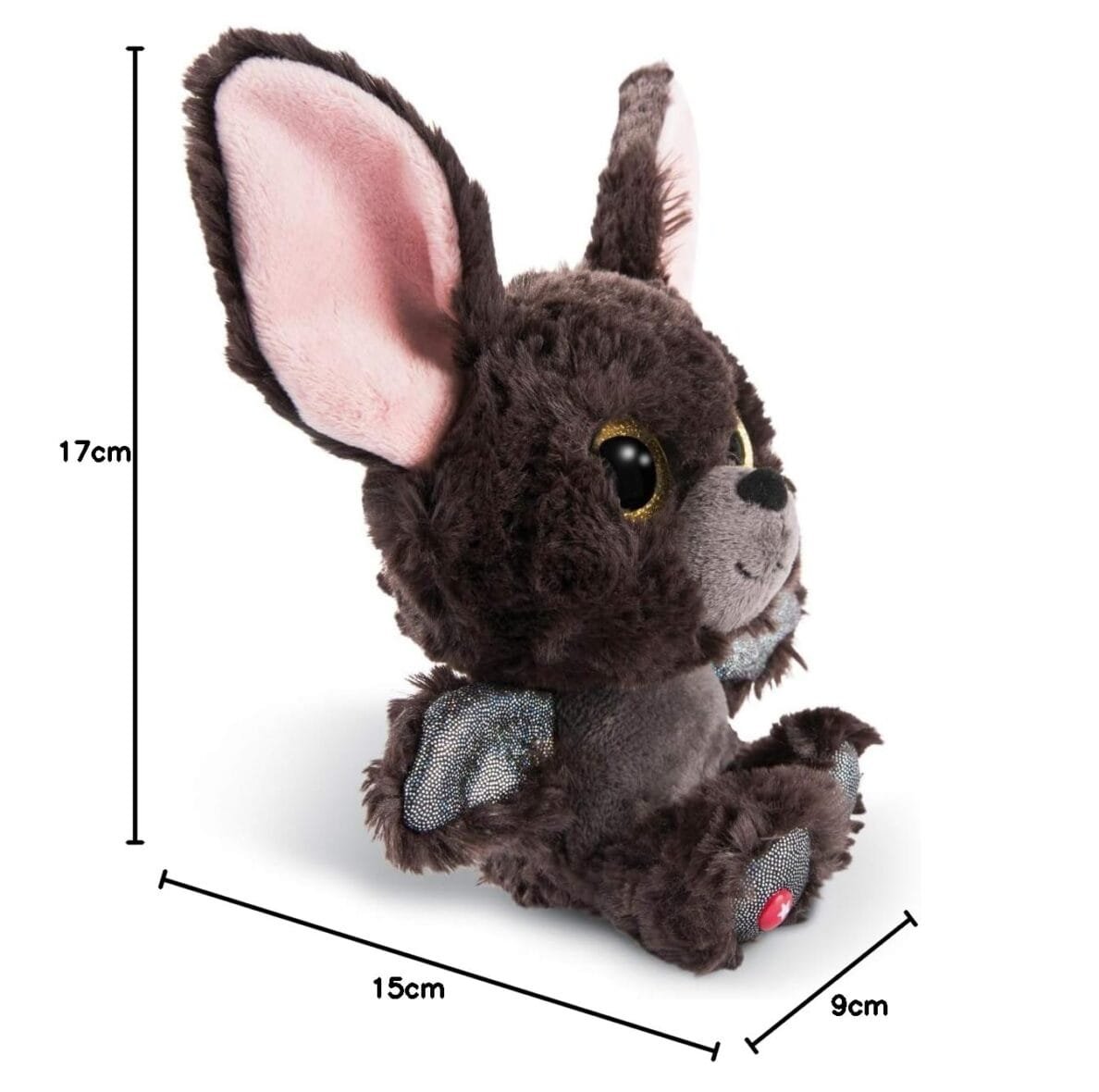 Nici Glubschis Bat Baako Cuddly Toy 15cm