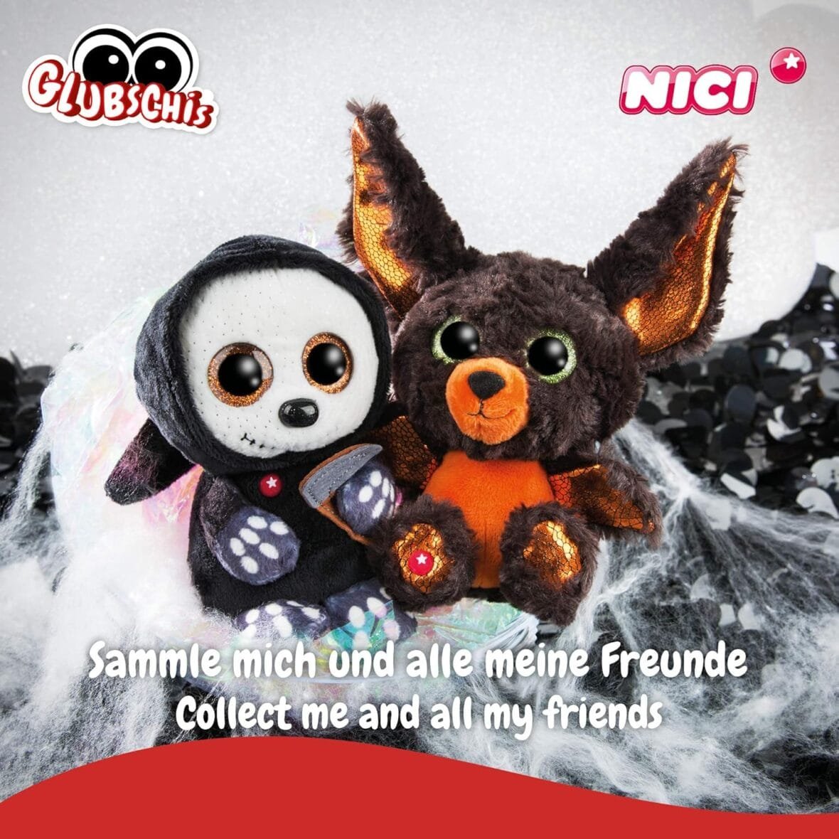 NICI Halloween GLUBSCHIS Soft Toy – Black
