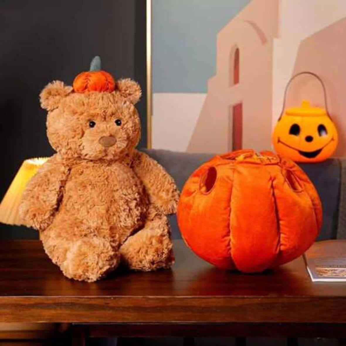 Pumpkin Bear Plush Toy for Halloween