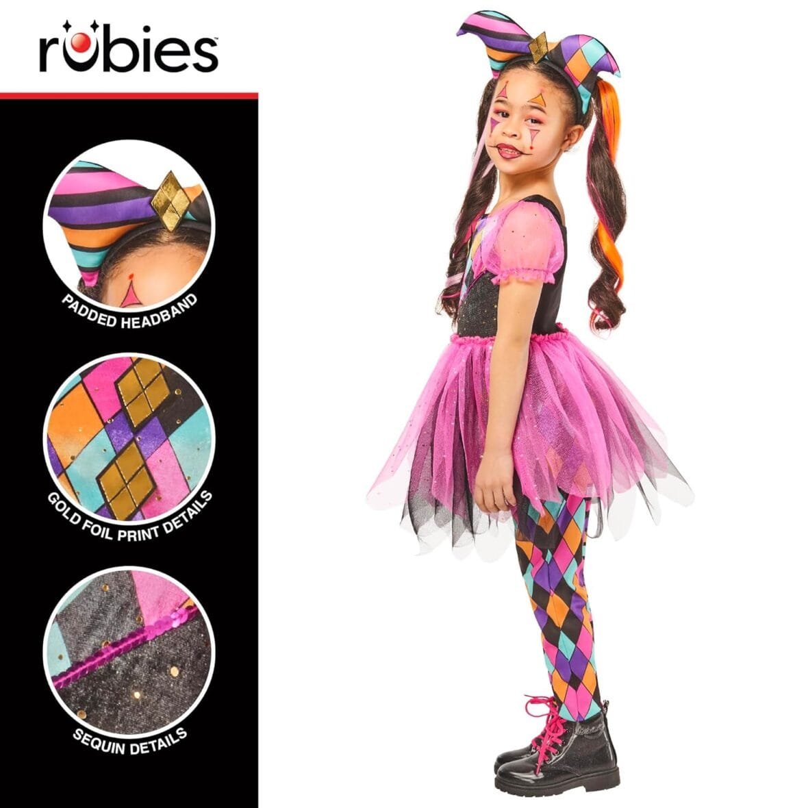 Rubies Harlequin Girl Child Costume