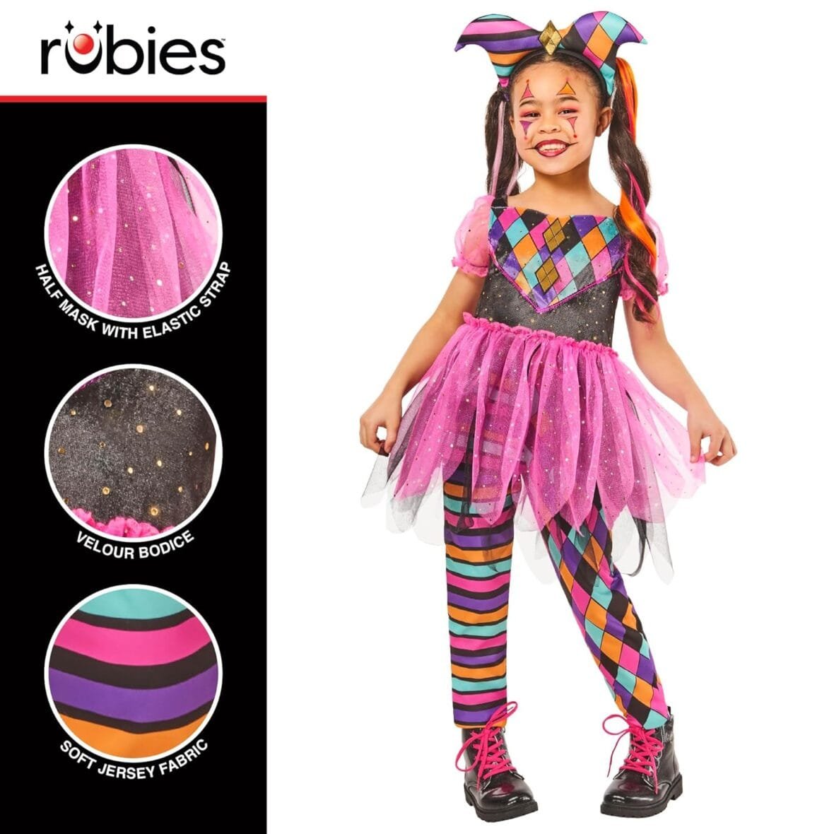 Rubies Harlequin Girl Child Costume