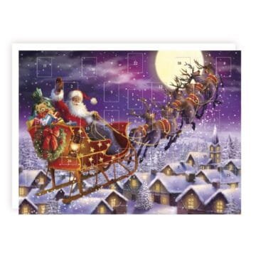 Santa's Sleigh Advent Calendar - 24 Doors