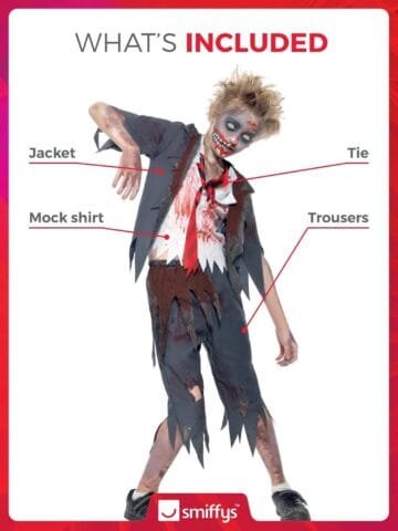 Smiffys Zombie School Boy Costume for Kids