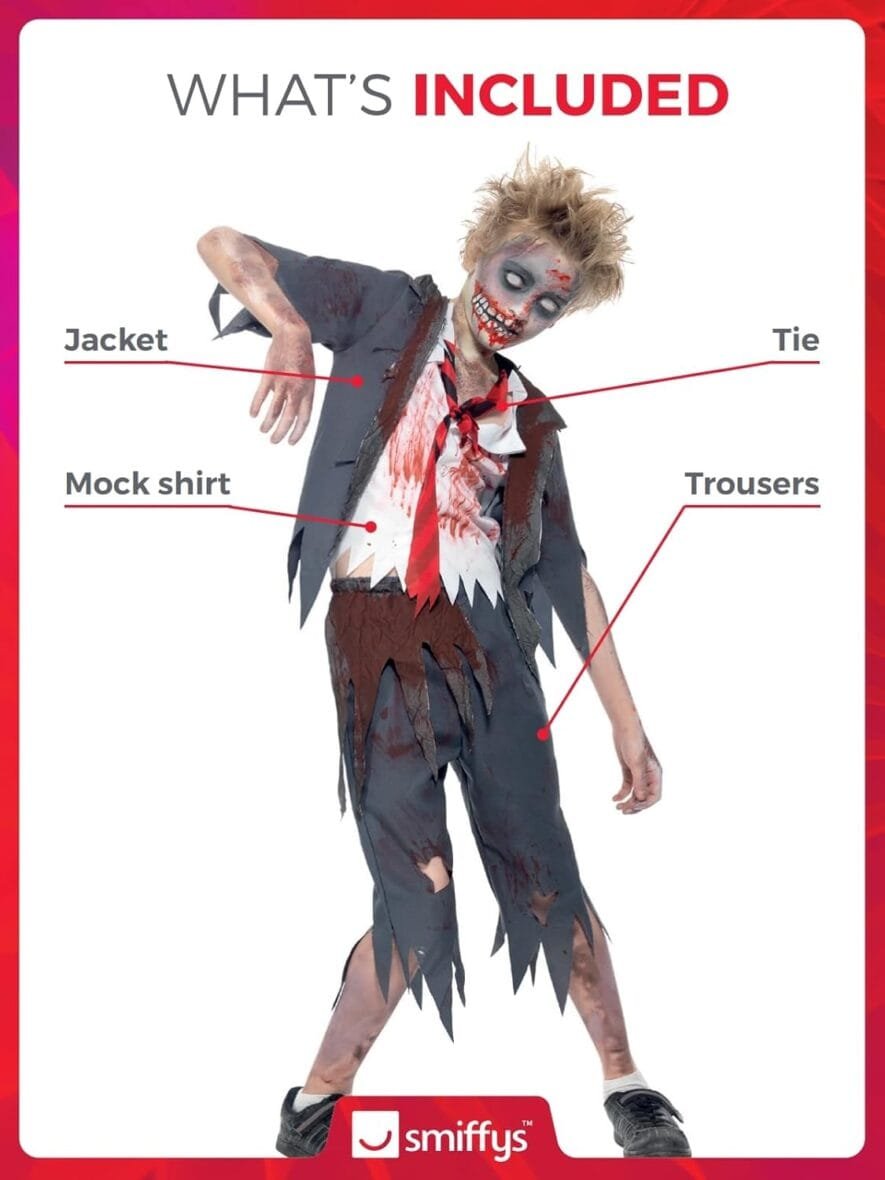 Smiffys Zombie School Boy Costume for Kids