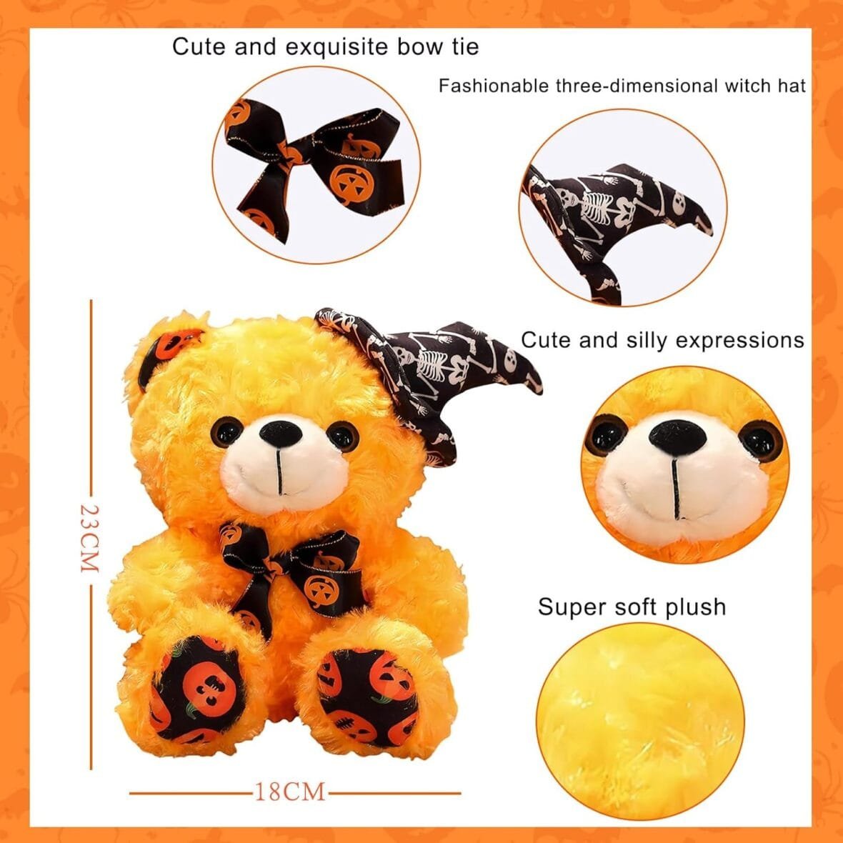 Yayafunfun Halloween Teddy Bear Plush Toy
