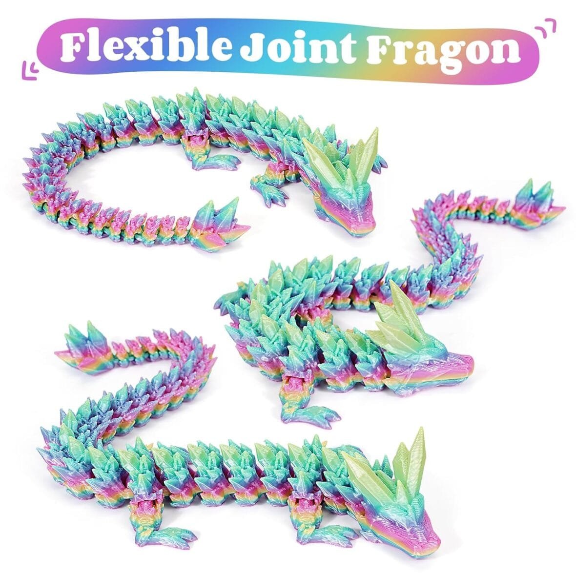 3D Printed Rainbow Dragon Egg Fidget Toy