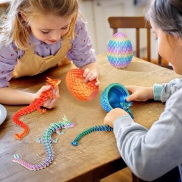 3D Printed Rainbow Dragon Egg Fidget Toy