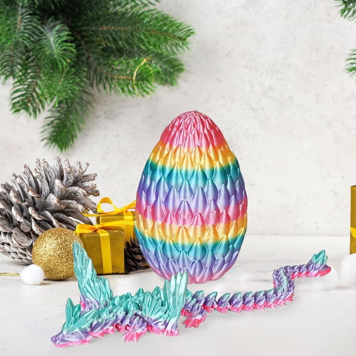 3D Printed Winged Dragon Surprise Egg Toy