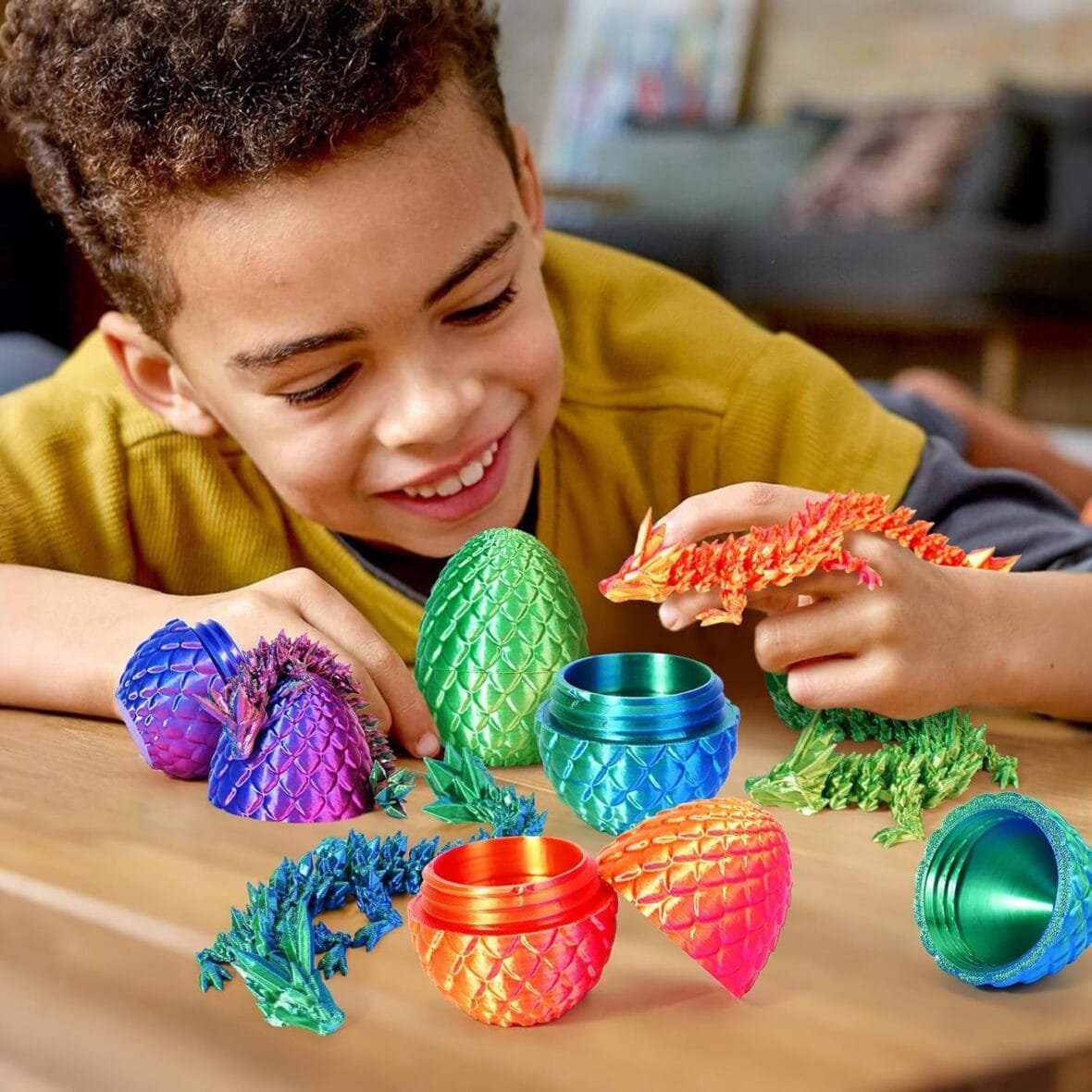 6PCS 3D Printed Dragon Eggs Set