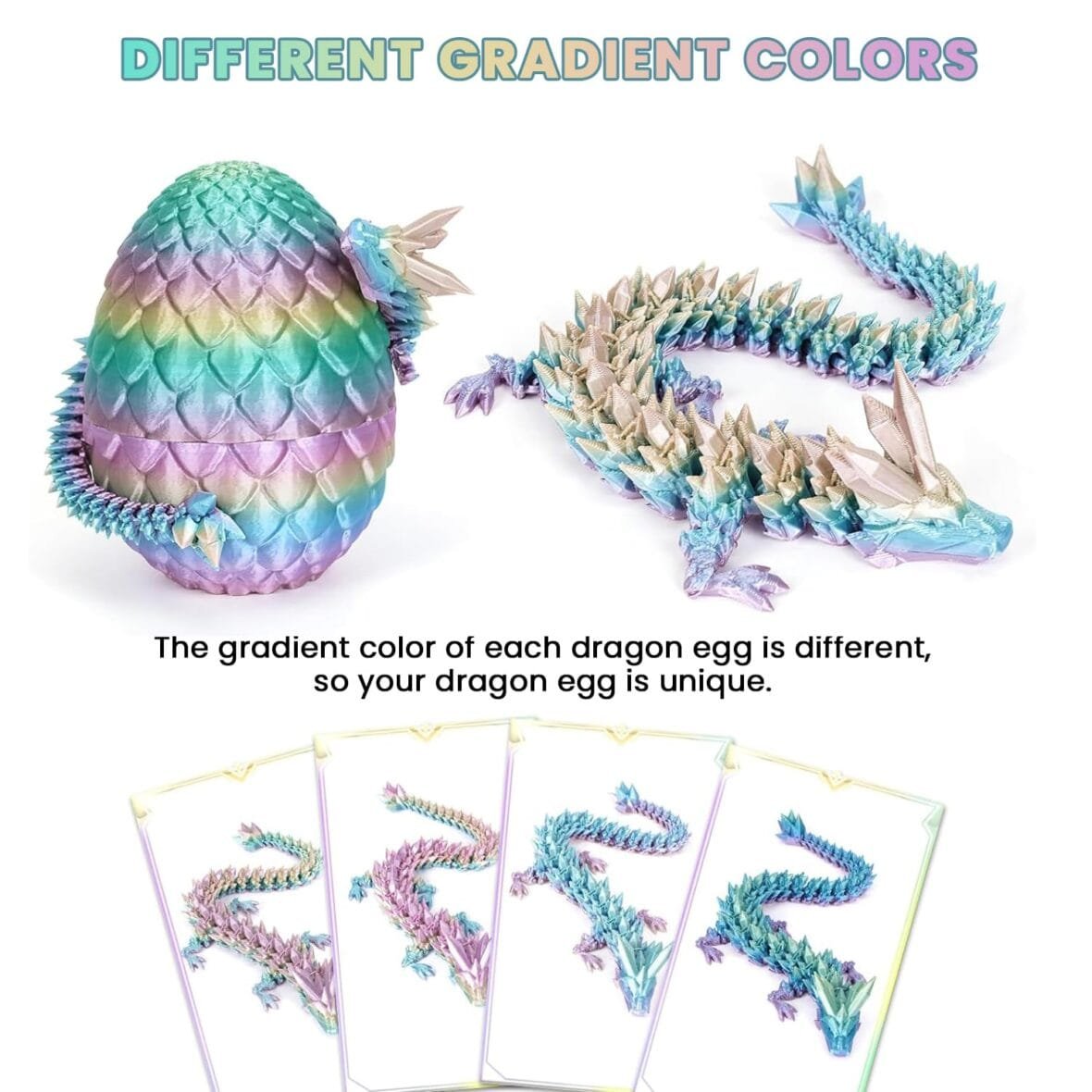 Articulated 3D Printed Dragon in Egg