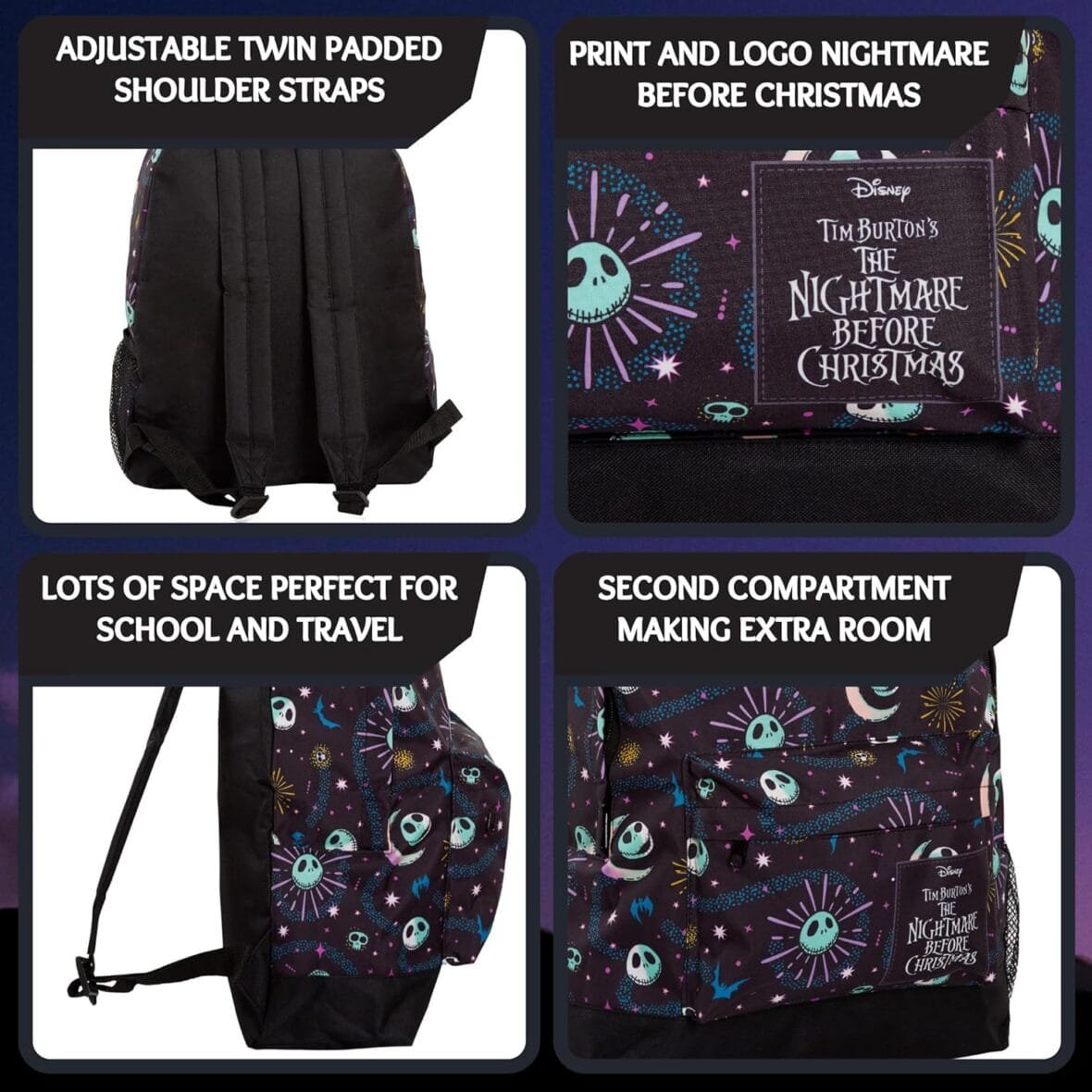 Disney Nightmare Before Christmas Backpack