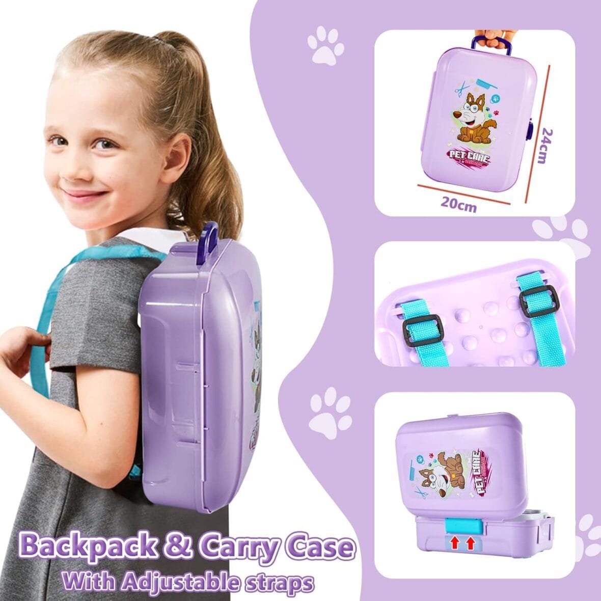 HERSITY Kids Vet Kit Pet Care Set