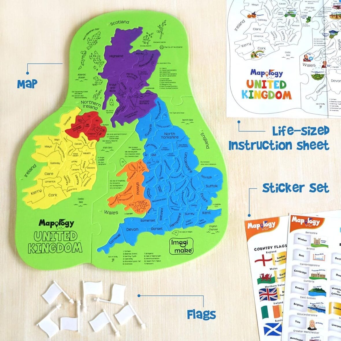 Imagimake UK Map Jigsaw Puzzle for Kids