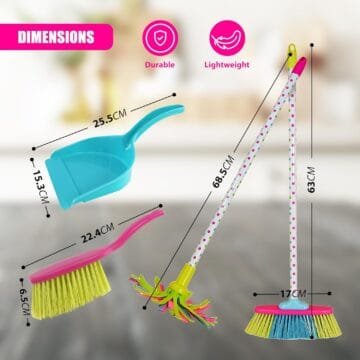 Kids Toy Cleaning Set with Mop and Broom