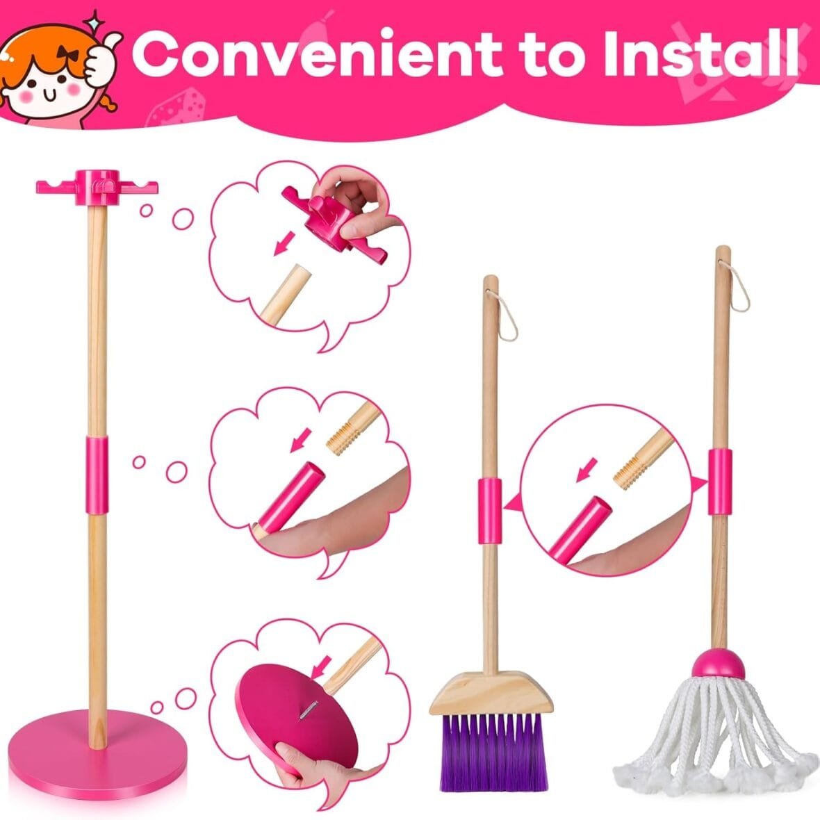 MASTERTOP 8-Piece Kids Cleaning Set