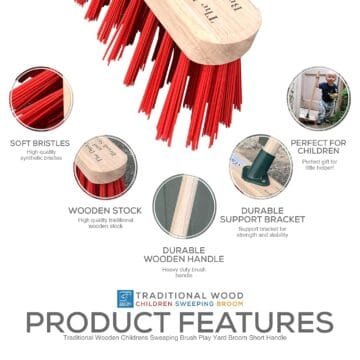 Wooden Children's Short Handle Broom