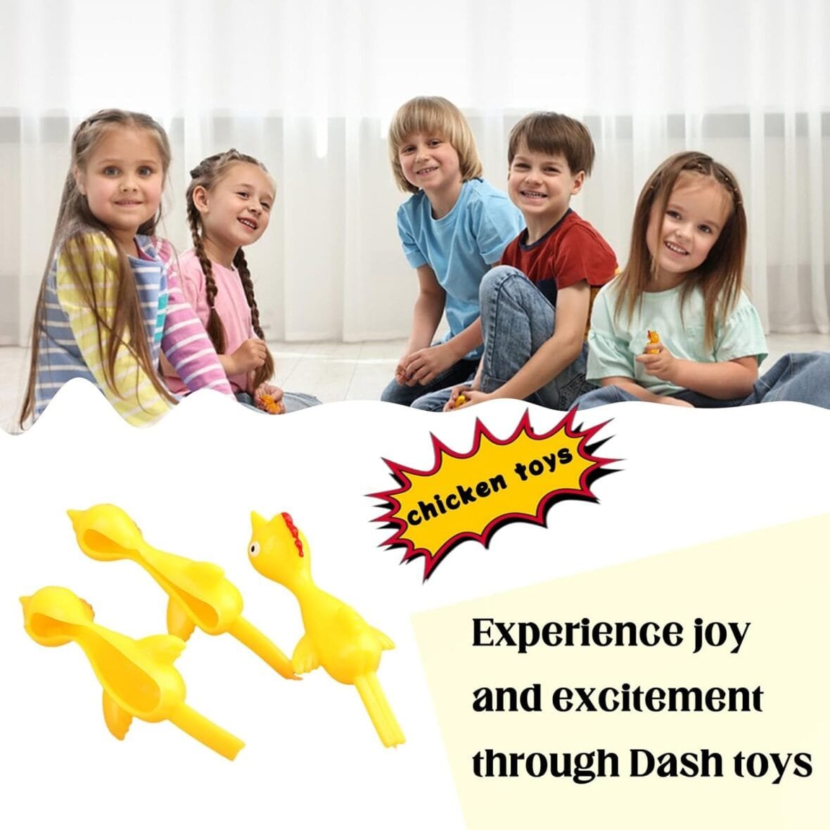 20 PCS Rubber Chicken Catapult Toys
