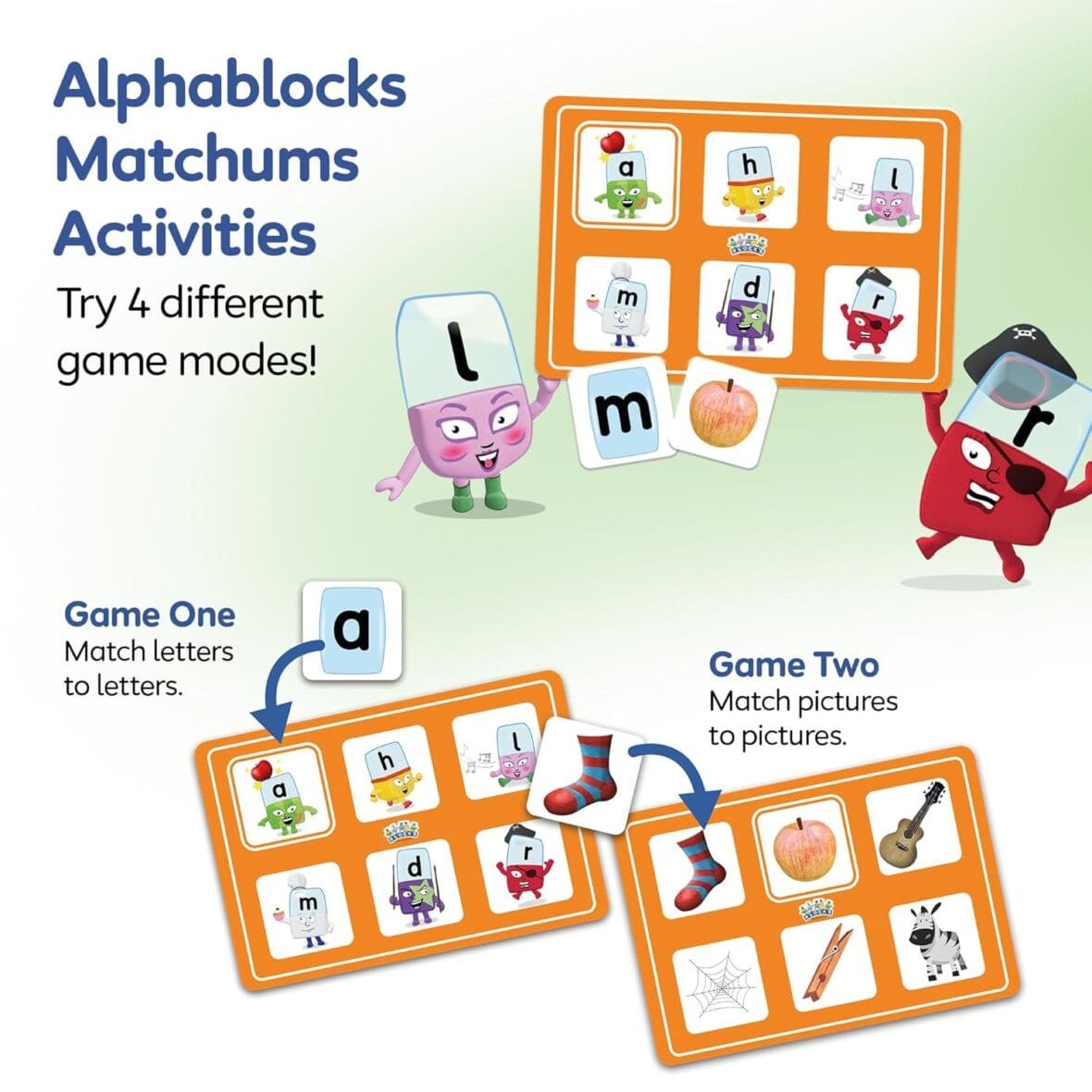 ALPHABLOCKS Matchums Alphabet Flash Cards Game