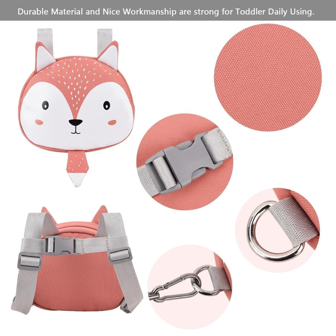 Bebamour Toddler Backpack with Safety Leash