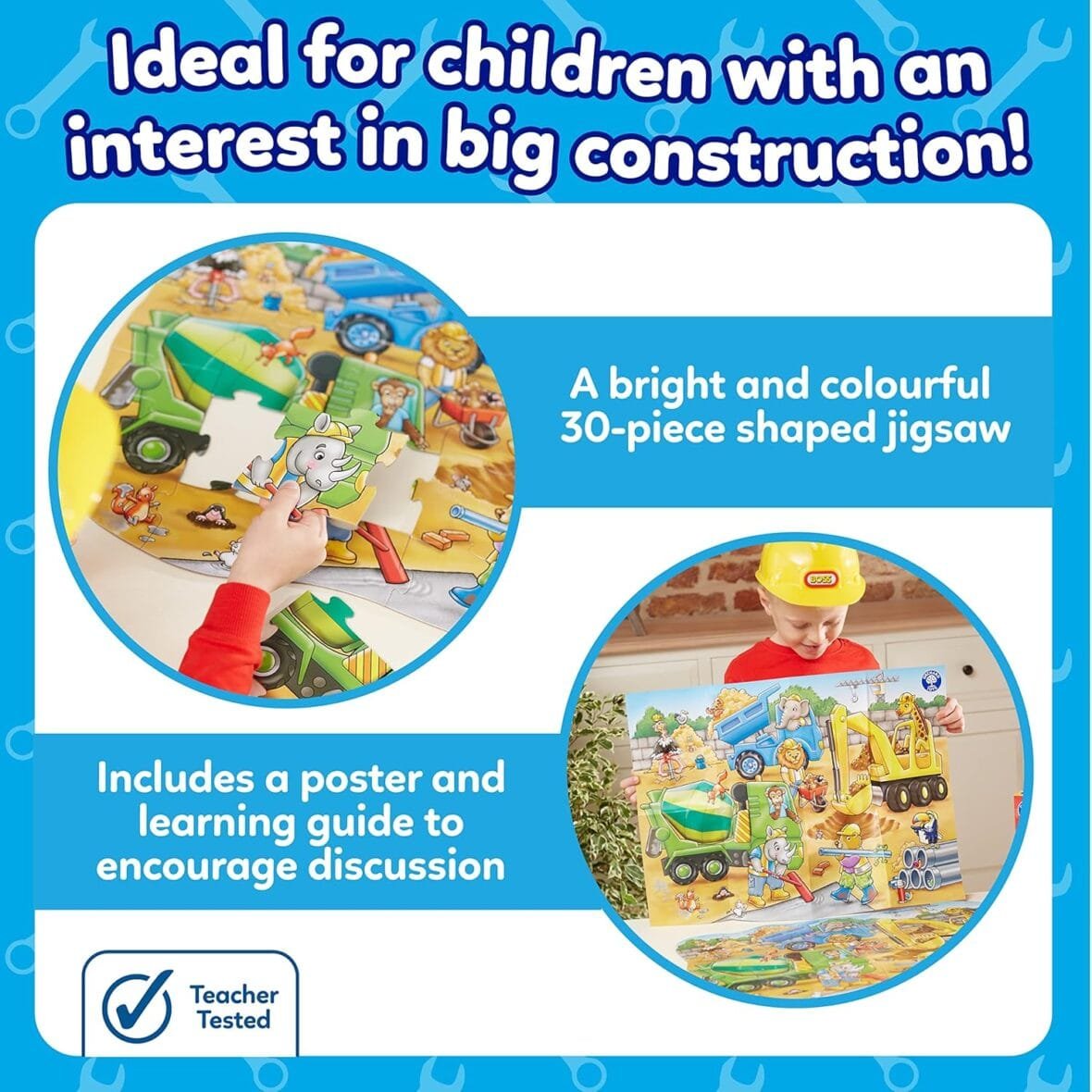 Busy Builders 30-Piece Jigsaw Puzzle for Kids