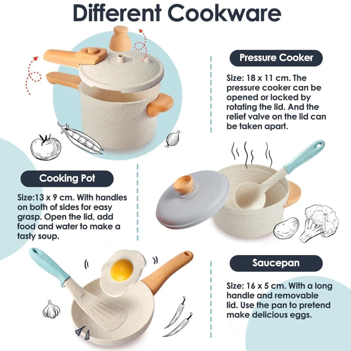 BUYGER Kids Pretend Play Kitchen Set