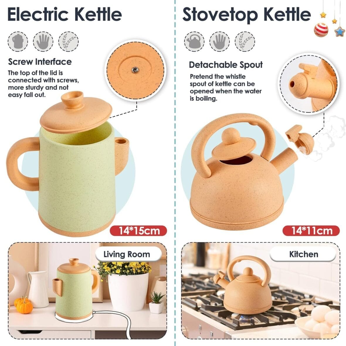 BUYGER Kids Pretend Play Kitchen Set